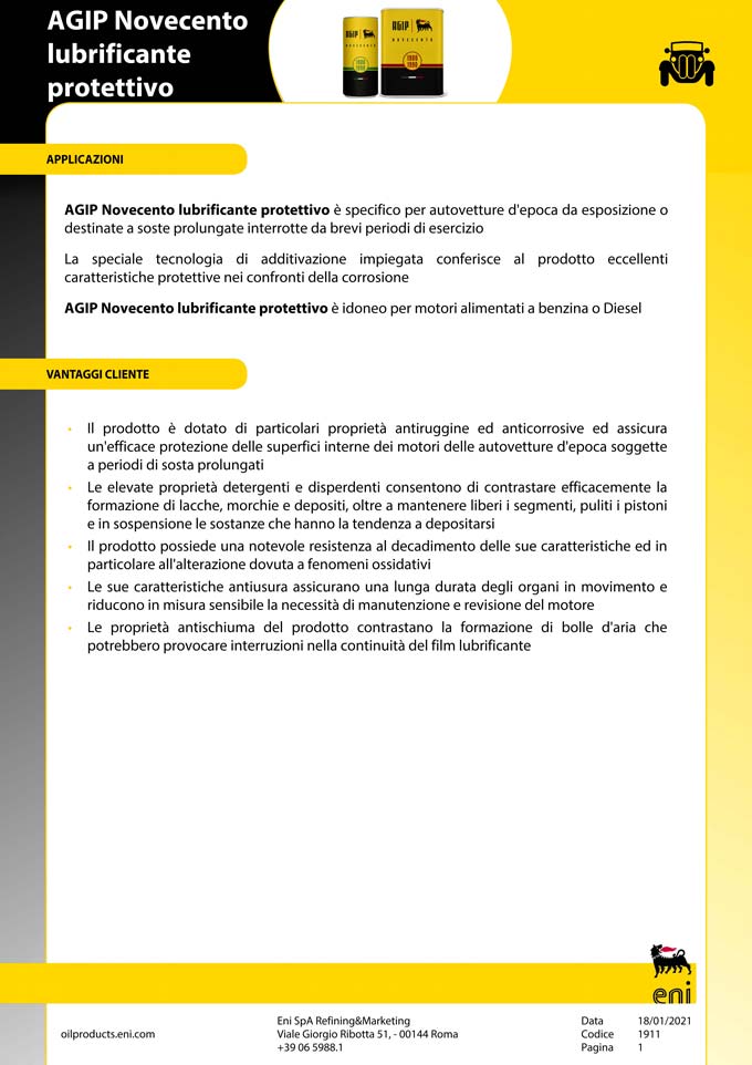 Agip Novecento Lubrificante Protettivo - immagine 3