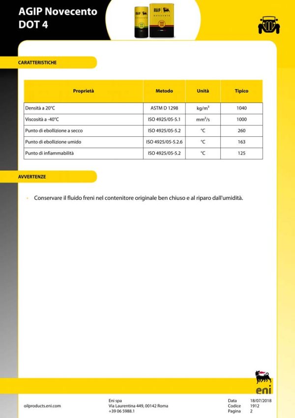 Agip Novecento DOT 4 - immagine 3